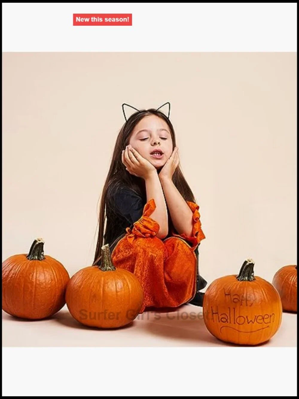 Black Cat Ears Headband Halloween Cosplay Costume Accessory Women Girls